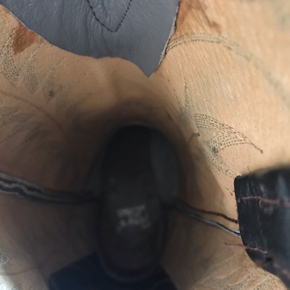 Mens 7 D Tony Lama Python Snakeskin Two Toned Black And Brown Roper Cowboy Boots - Picture 2 of 13